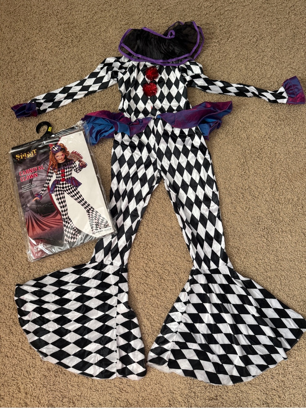 Girls Carnival Clown Costume CM 8/10